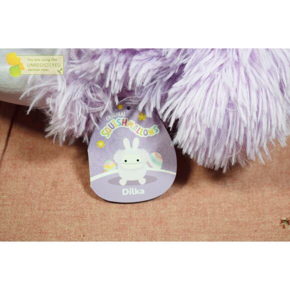 Squishmallows 12" Dilka Lavender Bigfoot with Bunny Ears Plush - Picture 4 of 5